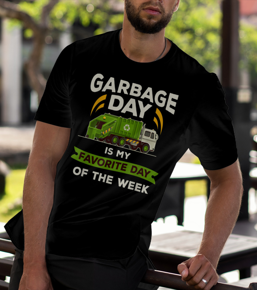 Garbage Day Is My Favorite Day Of The Week Kids City Garbage Truck T-Shirt