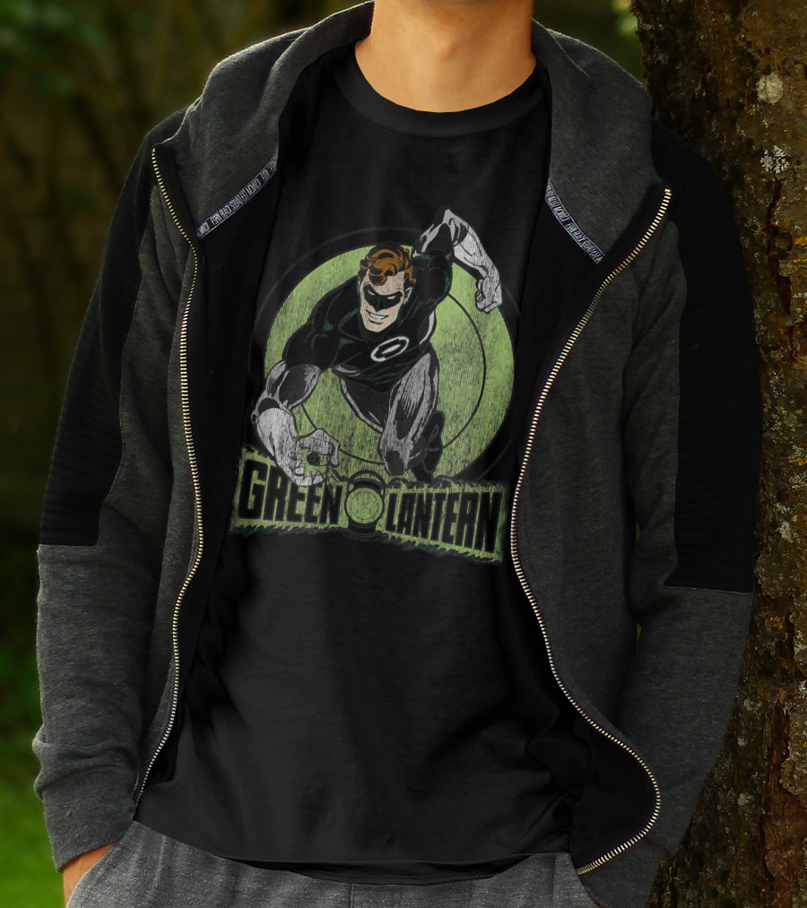 Green Lantern Dynamic Hero Inside Emblem Circle T-Shirt