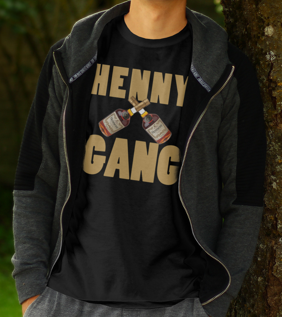 Henny Gang Hennessy Bottle Crossover T-Shirt