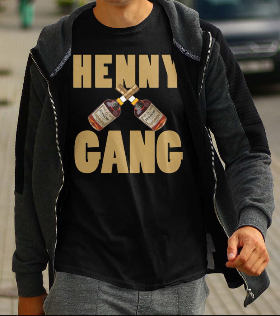 Henny Gang Hennessy Bottle Crossover T-Shirt