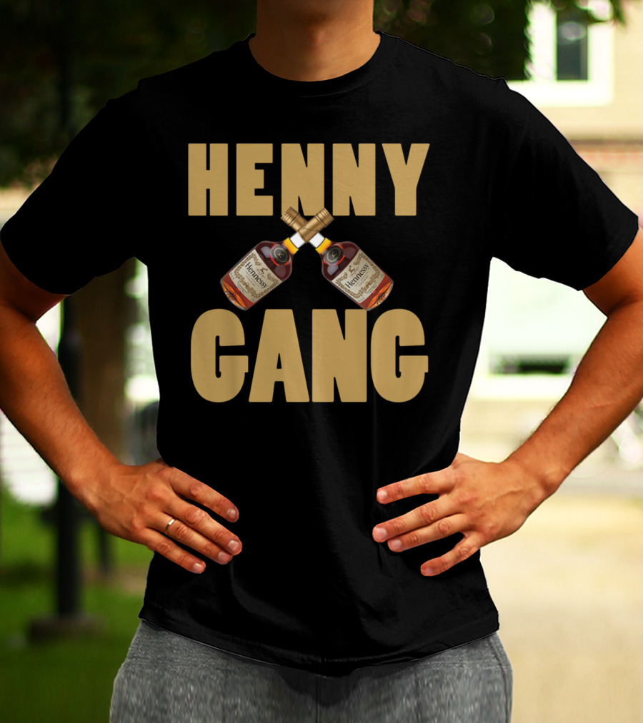Henny Gang Hennessy Bottle Crossover T-Shirt