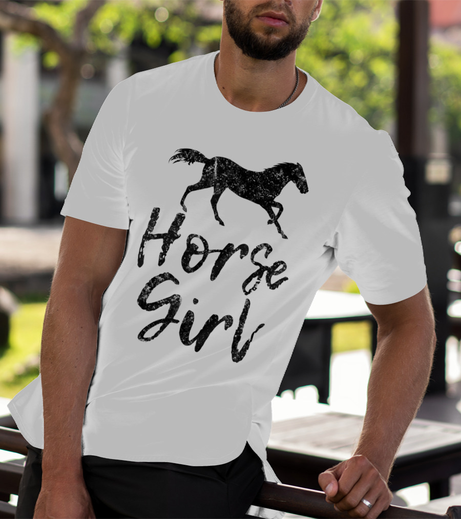 Horse Lover Horse Girl Equestrian Cowgirl Racing T-Shirt