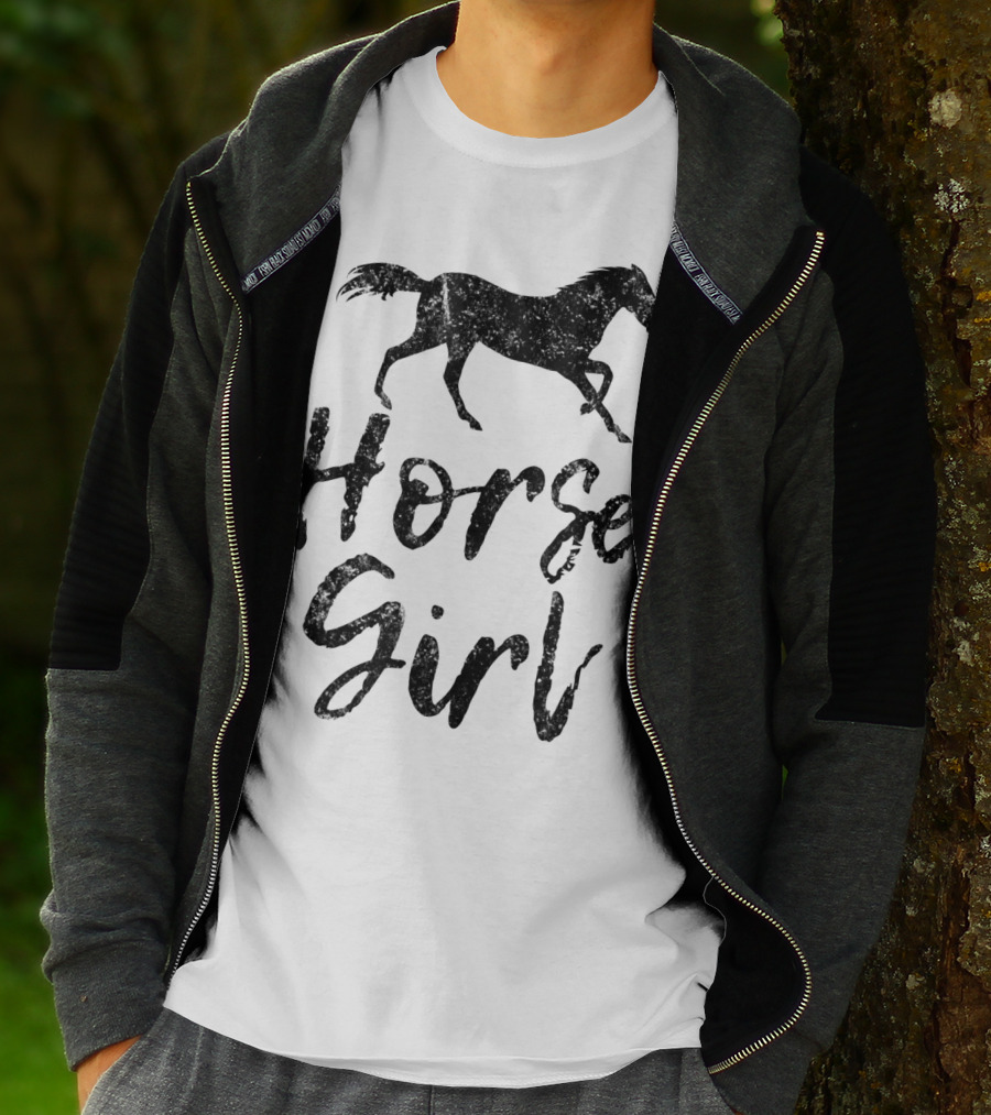 Horse Lover Horse Girl Equestrian Cowgirl Racing T-Shirt