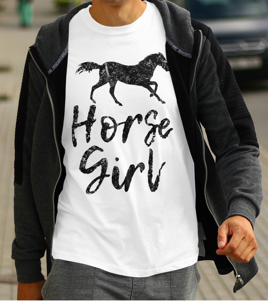Horse Lover Horse Girl Equestrian Cowgirl Racing T-Shirt