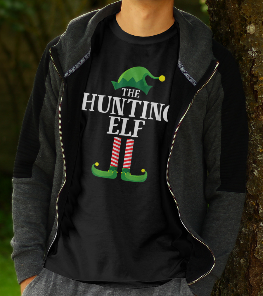 THE HUNTING ELF MATCHING FAMILY GROUP HOLIDAY JOKE T-Shirt