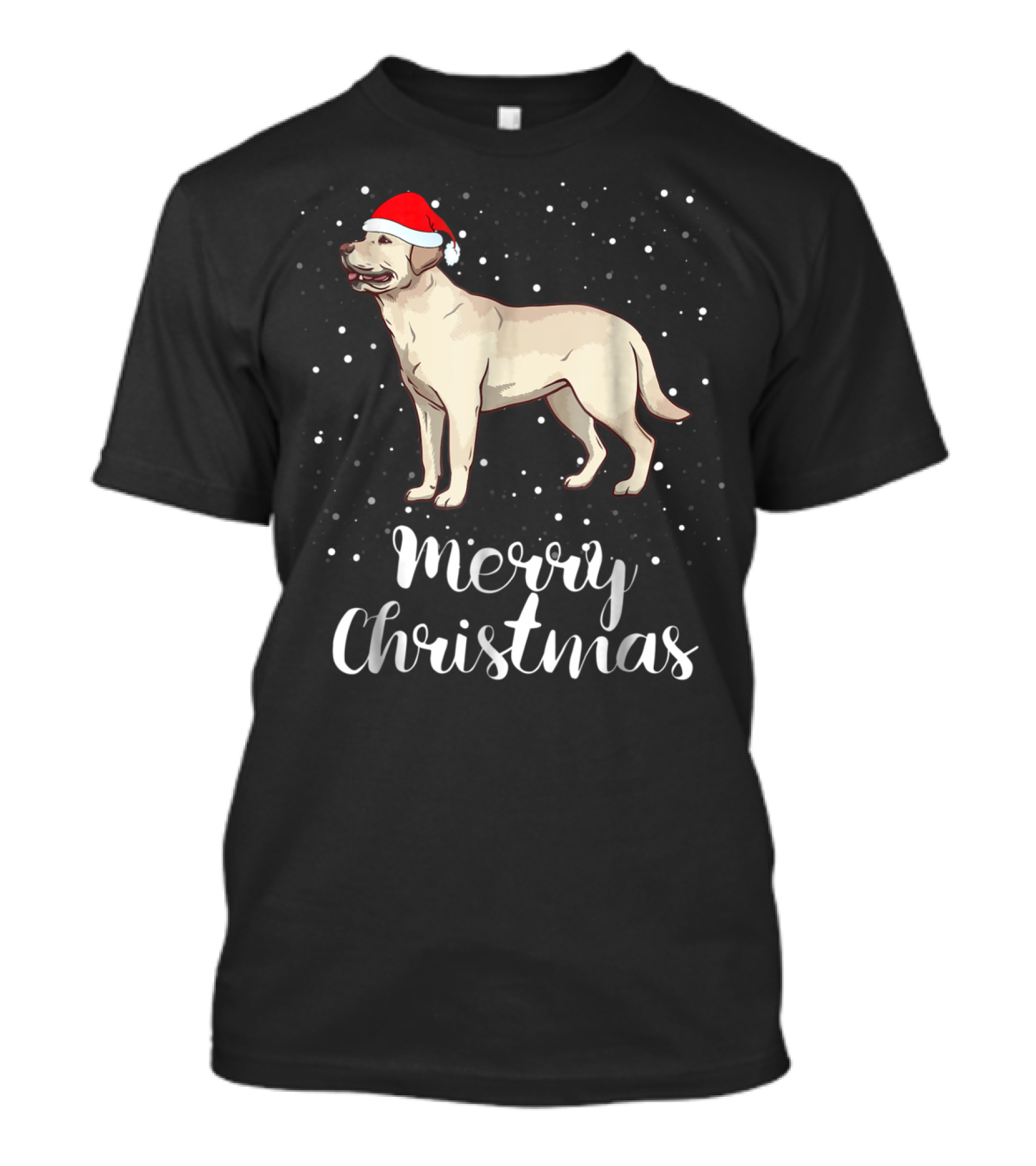 Merry Christmas Labrador Retriever Santa Hat T-Shirt
