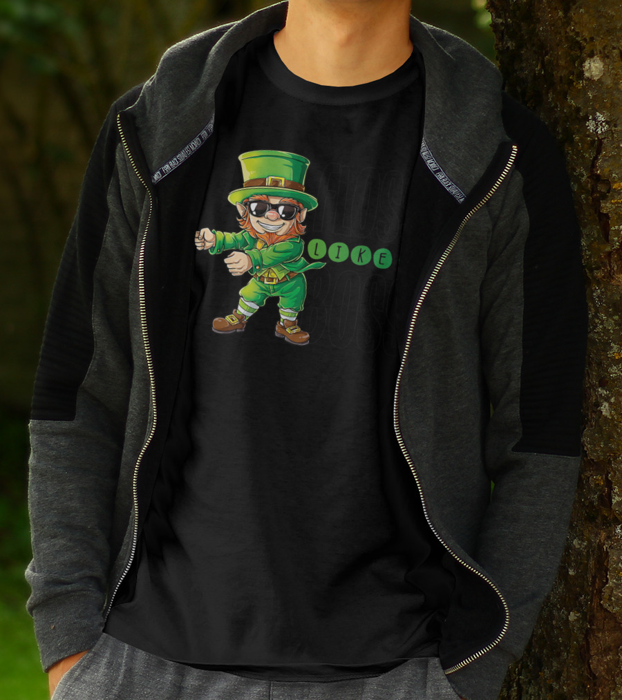 Floss Like A Boss Leprechaun In Sunglasses T-Shirt