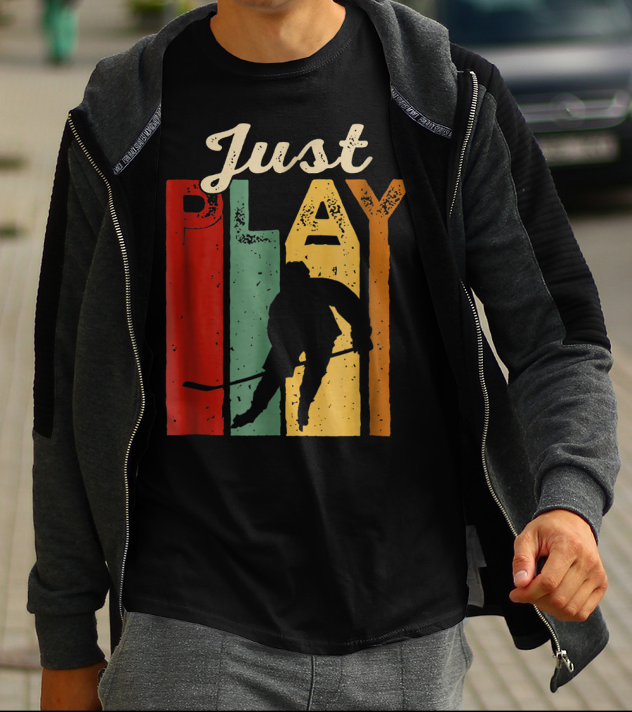 Just Play Hockey Retro T-Shirt