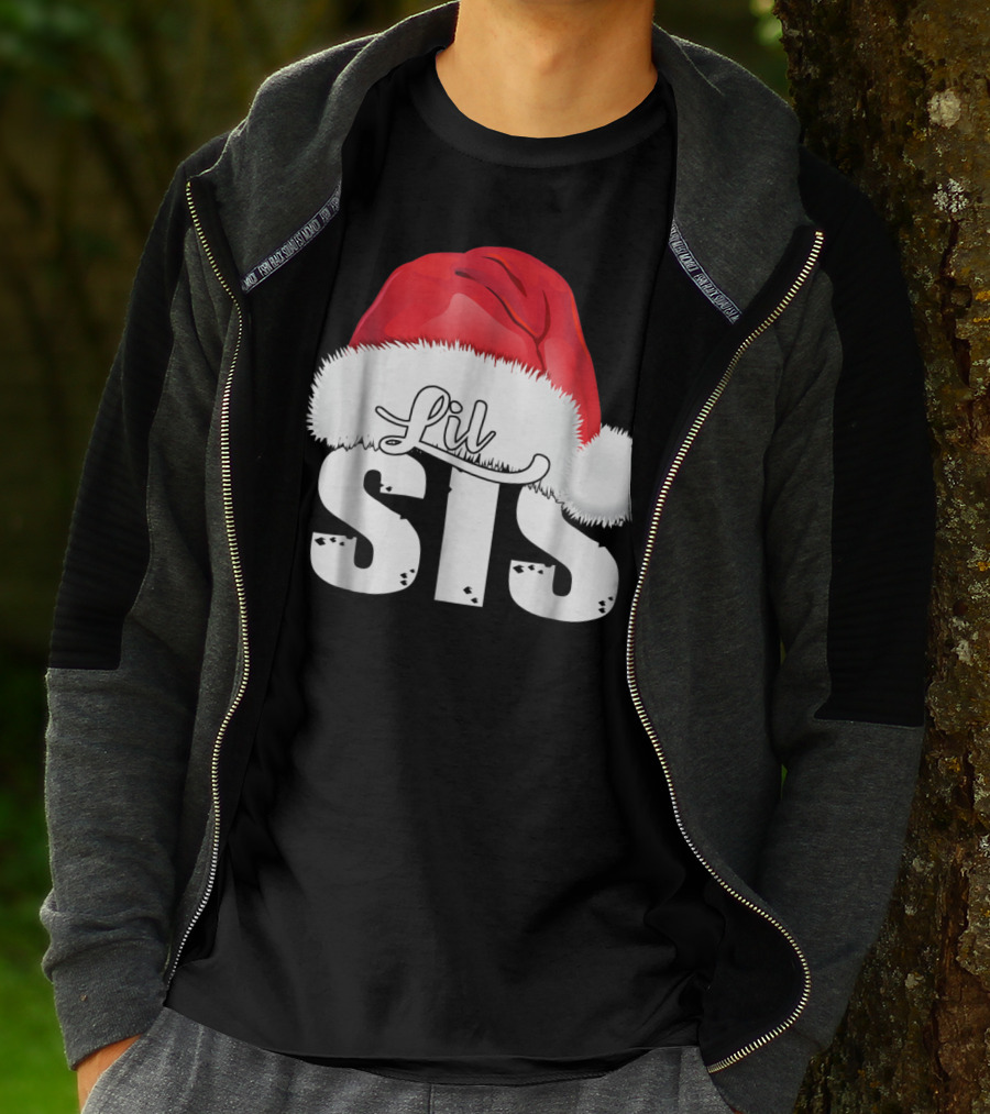Lil Sis Santa Christmas Family T-Shirt
