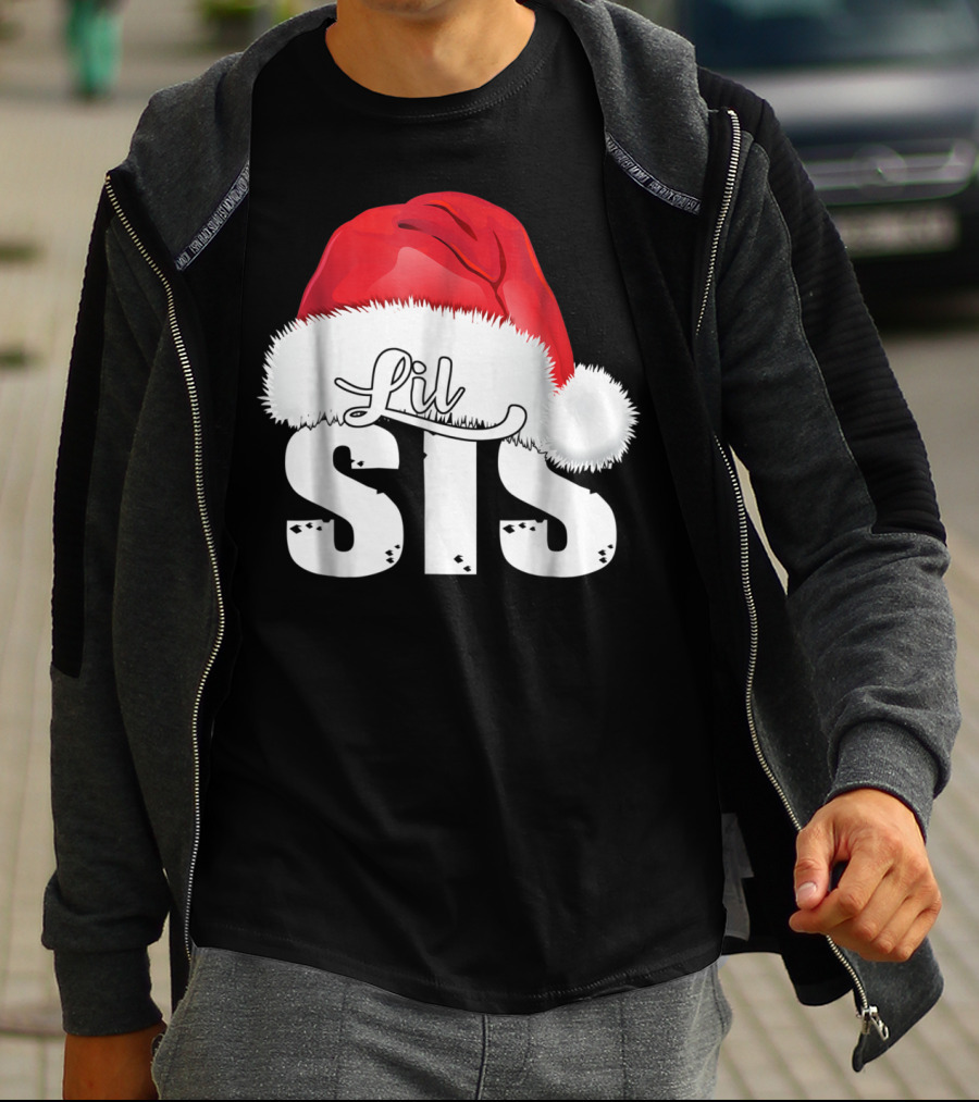 Lil Sis Santa Christmas Family T-Shirt