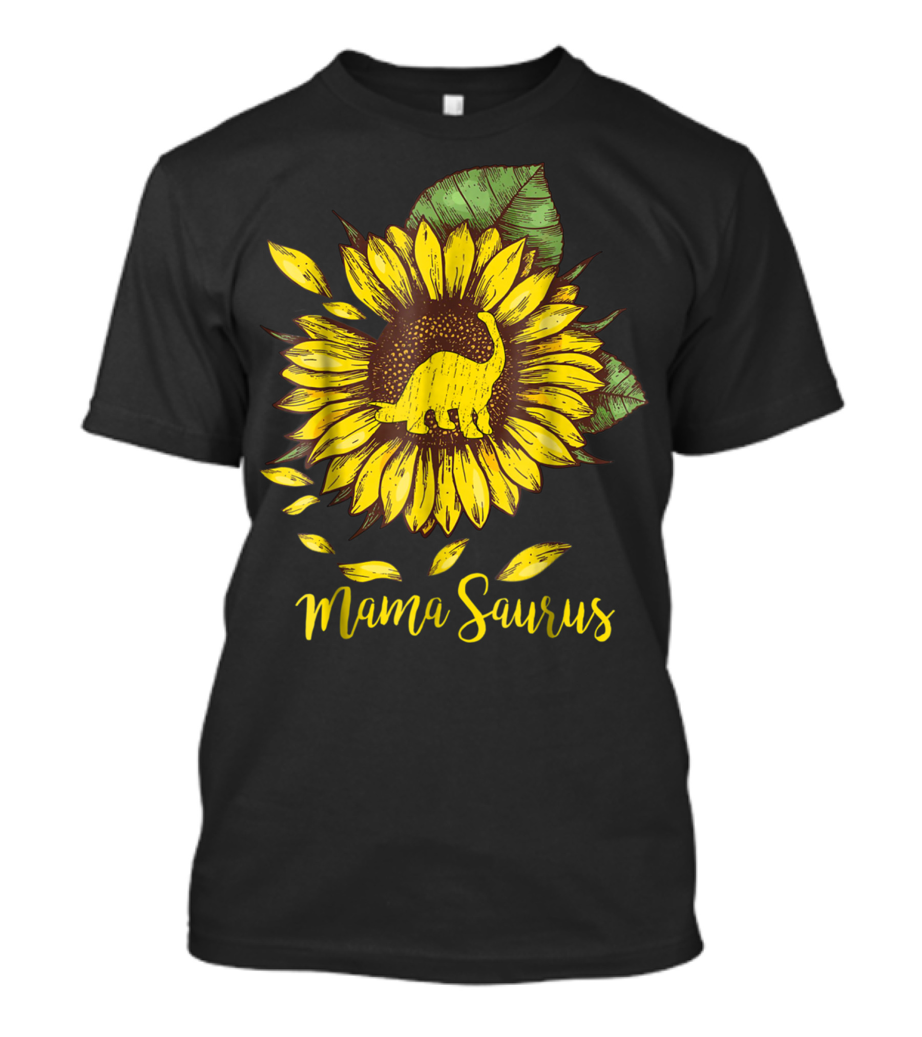 Mamasaurus Dinosaur Sunflower T-Shirt