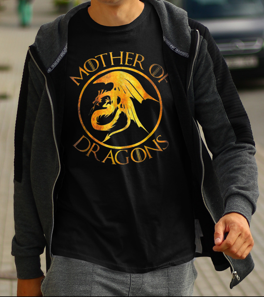 Mother Of Dragons Yellow Dragon Emblem T-Shirt