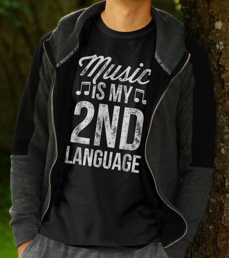 Music Is My 2nd Language Musician Lover Notes T-Shirt