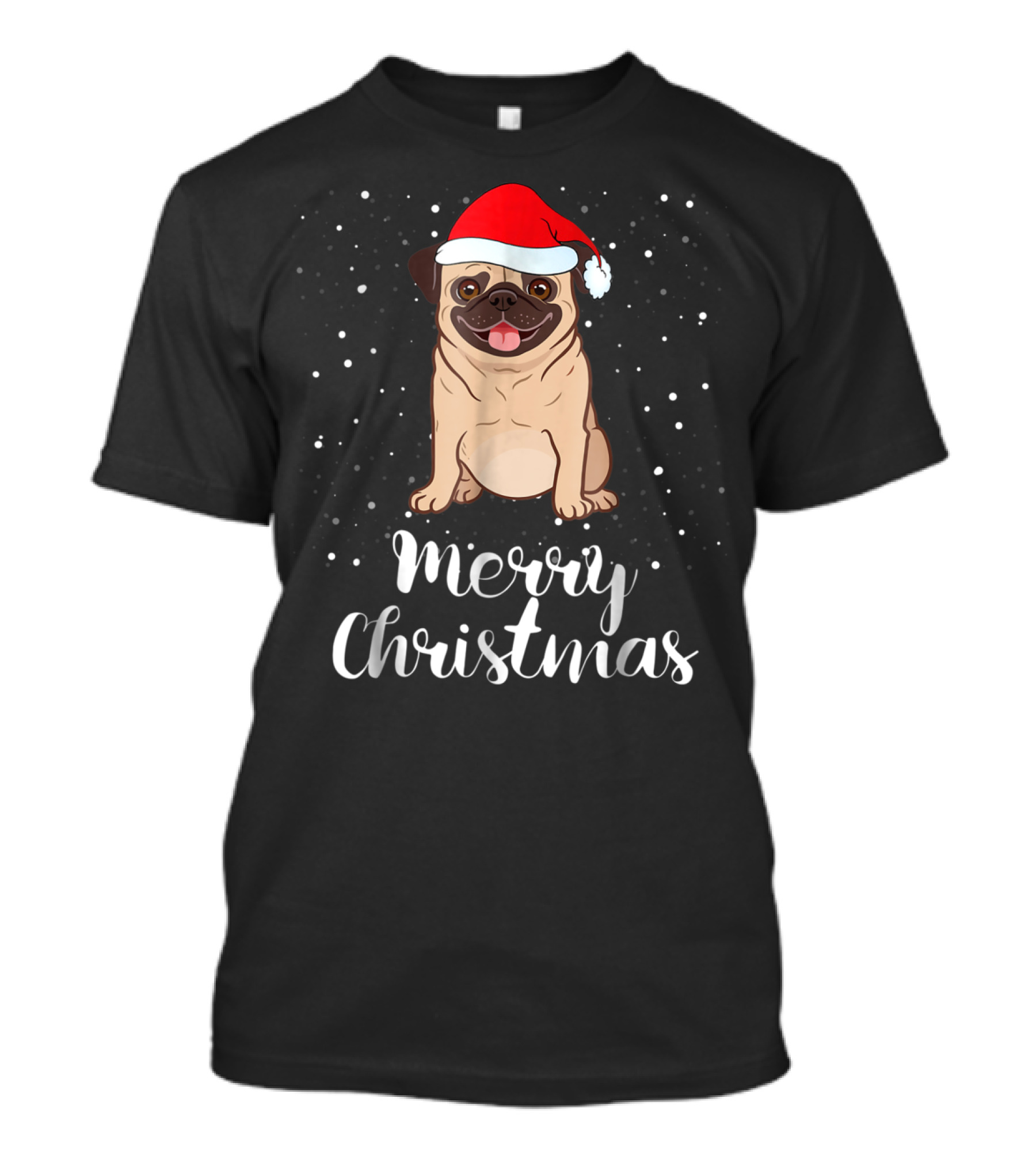 Merry Christmas Pug Funny Matching Family Group Holiday T-Shirt