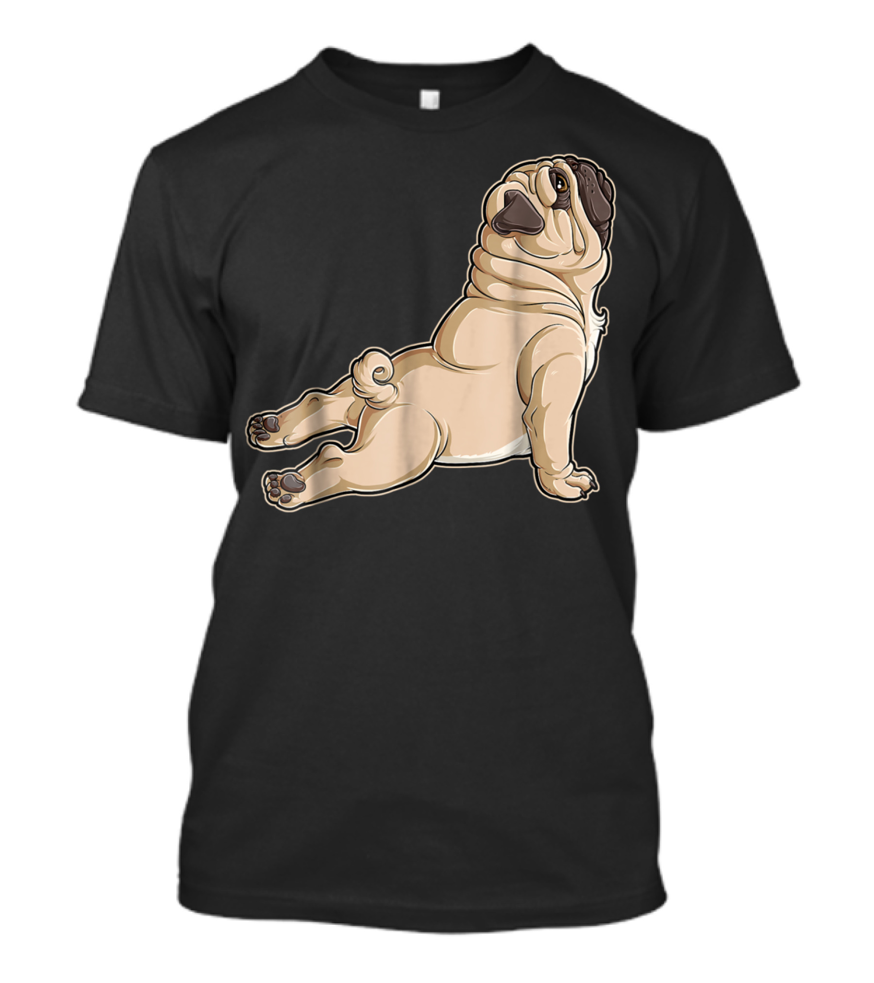 Pug Yoga Pose For Dog Lovers Puppy Funny T-Shirt