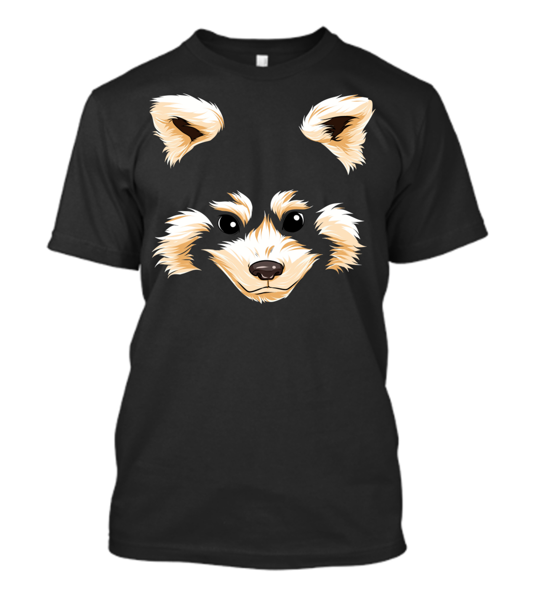 Red Panda Face Funny Pandas Halloween Costume T-Shirt