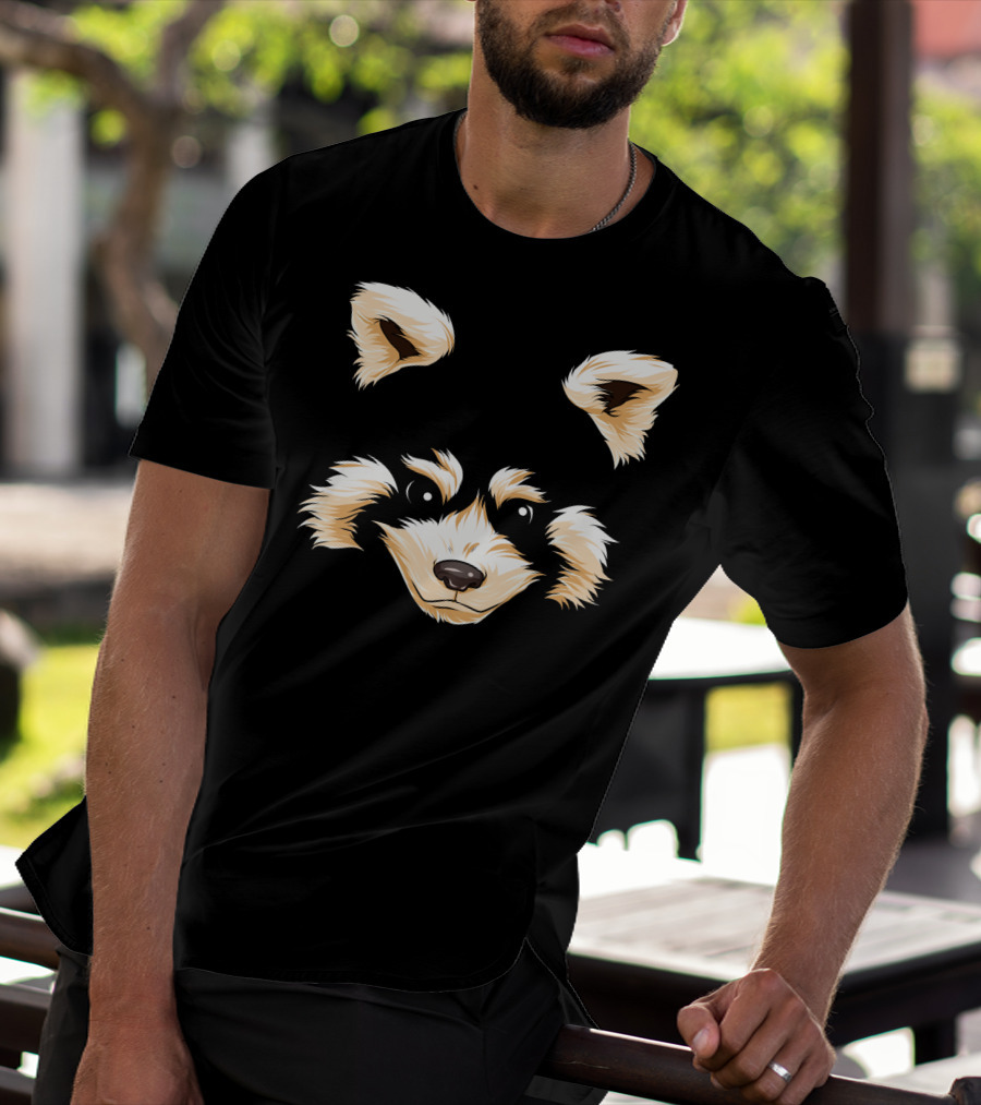 Red Panda Face Funny Pandas Halloween Costume T-Shirt