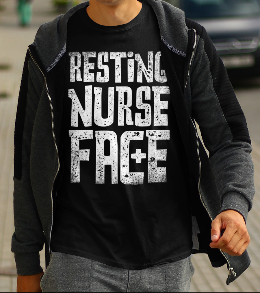 Resting Nurse Face Women Funny Nursing Nurses Plus T-Shirt