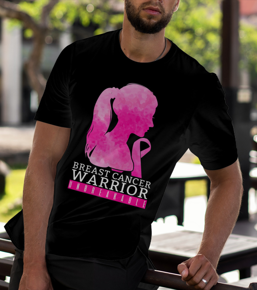 Breast Cancer Warrior Unbreakable Pink Ribbon T-Shirt