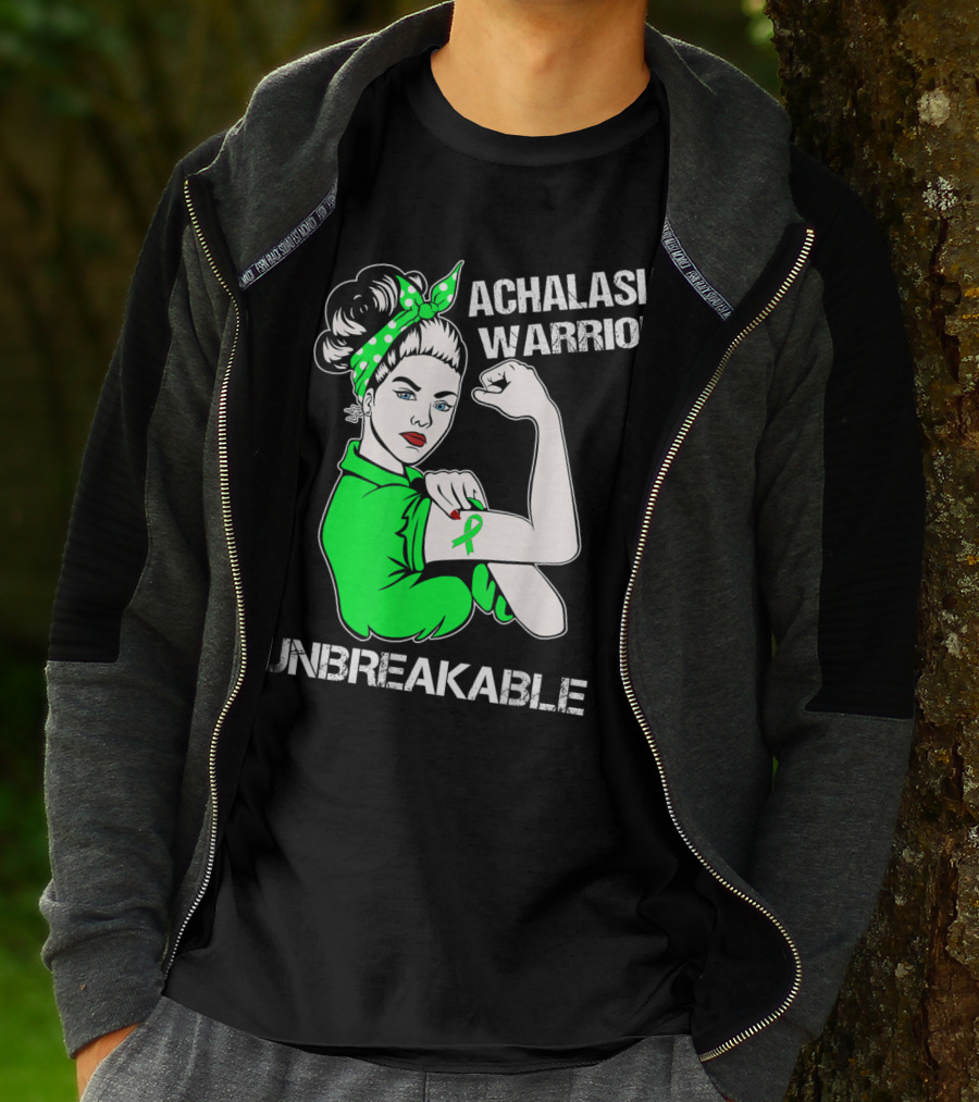 Achalasia Warrior Unbreakable Strong Woman Rosie T-Shirt