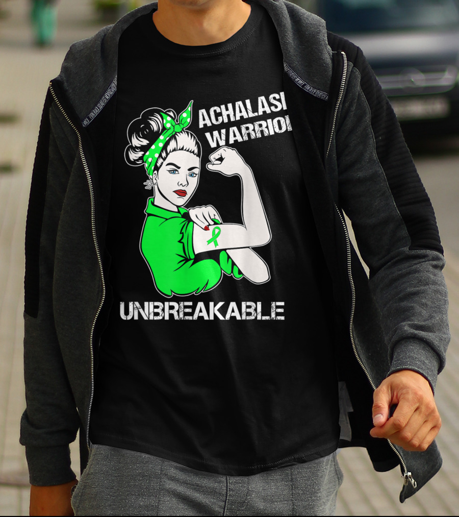Achalasia Warrior Unbreakable Strong Woman Rosie T-Shirt
