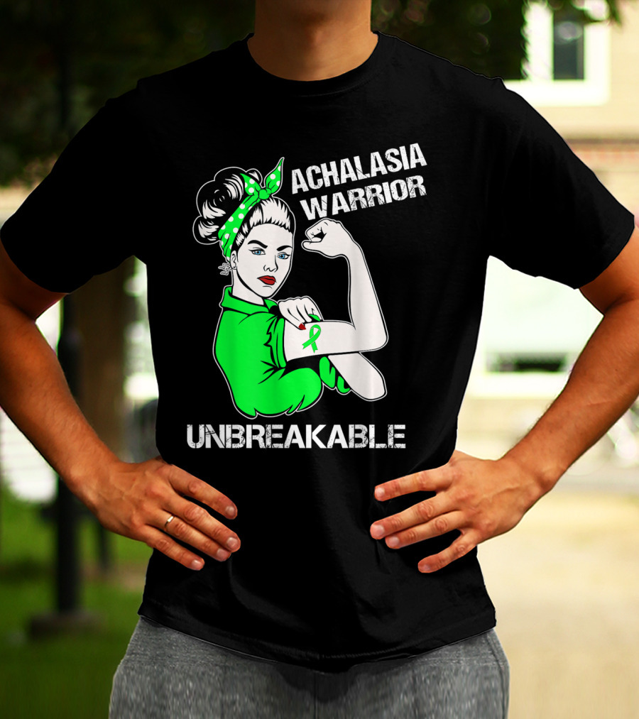 Achalasia Warrior Unbreakable Strong Woman Rosie T-Shirt