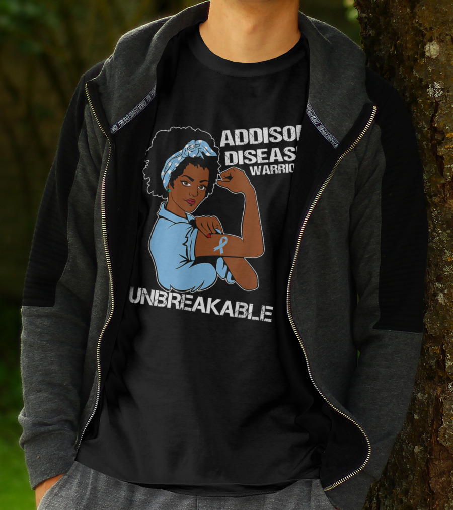 Addison Disease Warrior Unbreakable Strong Woman T-Shirt
