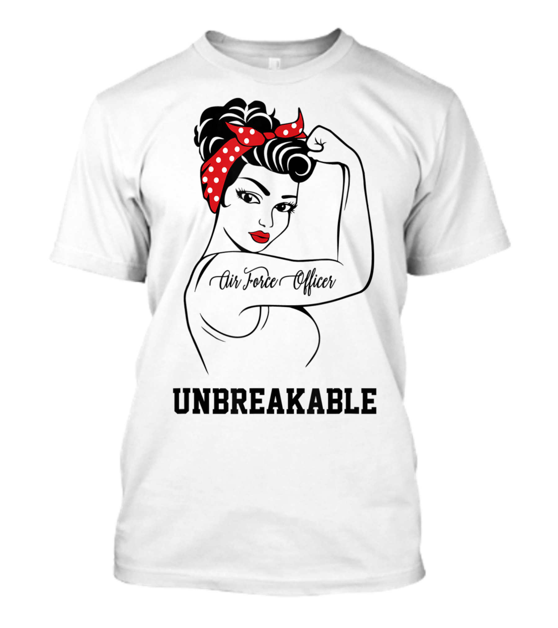 Air Force Officer Unbreakable Rosie The Riveter T-Shirt