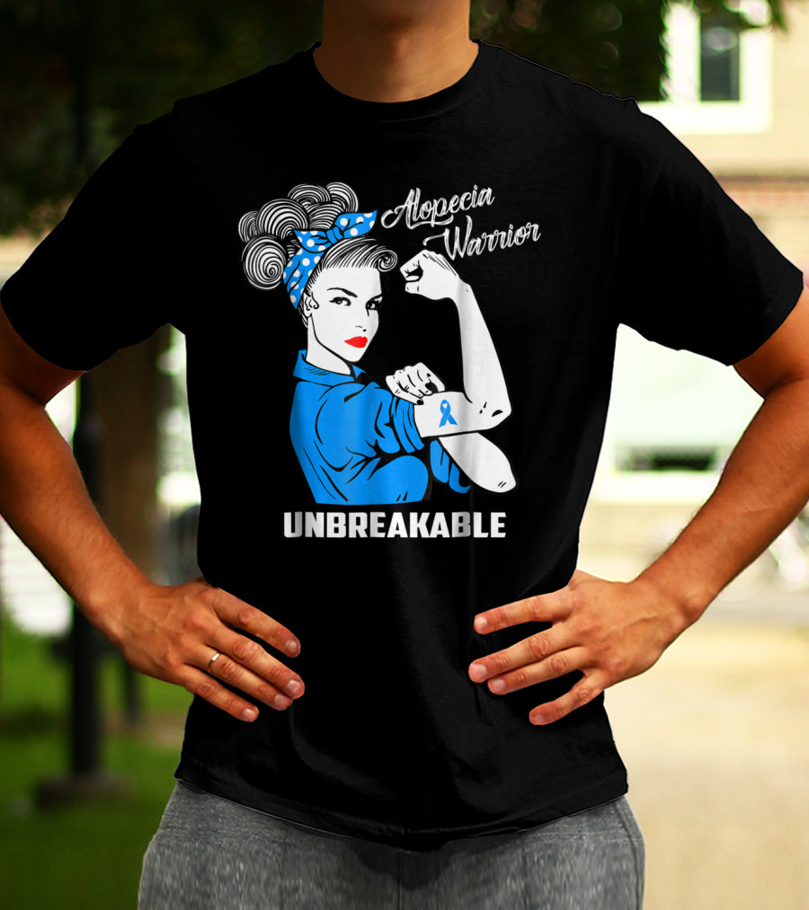 Alopecia Warrior Unbreakable Ribbon Rosie T-Shirt