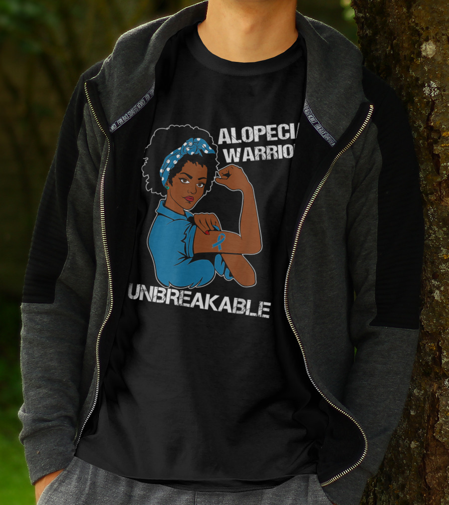 ALOPECIA WARRIOR UNBREAKABLE STRONG WOMAN WITH AWARENESS T-Shirt