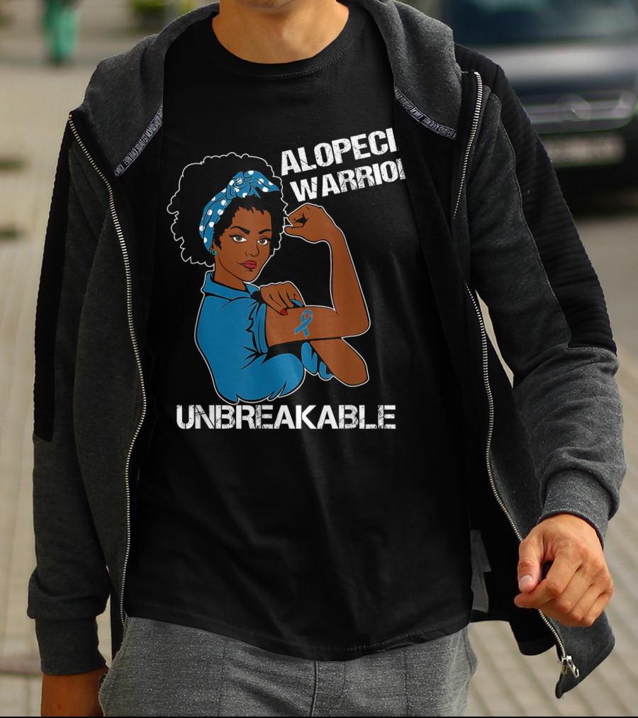 ALOPECIA WARRIOR UNBREAKABLE STRONG WOMAN WITH AWARENESS T-Shirt