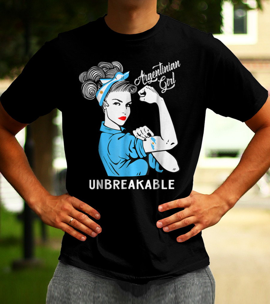 Argentinian Girl Unbreakable Vintage Style Empowerment T-Shirt