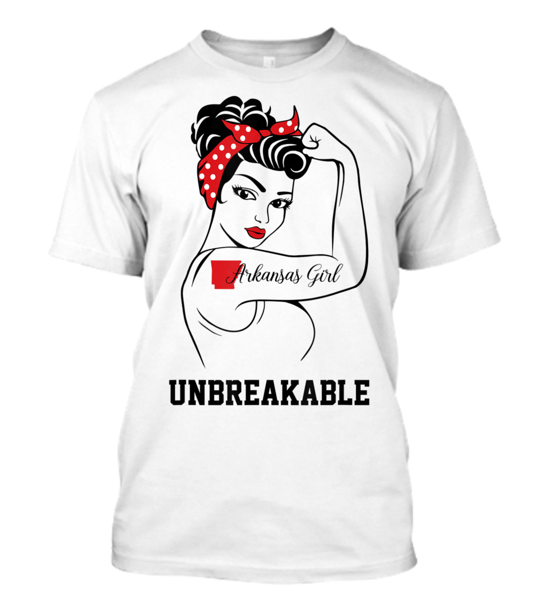 Arkansas Girl Unbreakable Rosie The Riveter T-Shirt