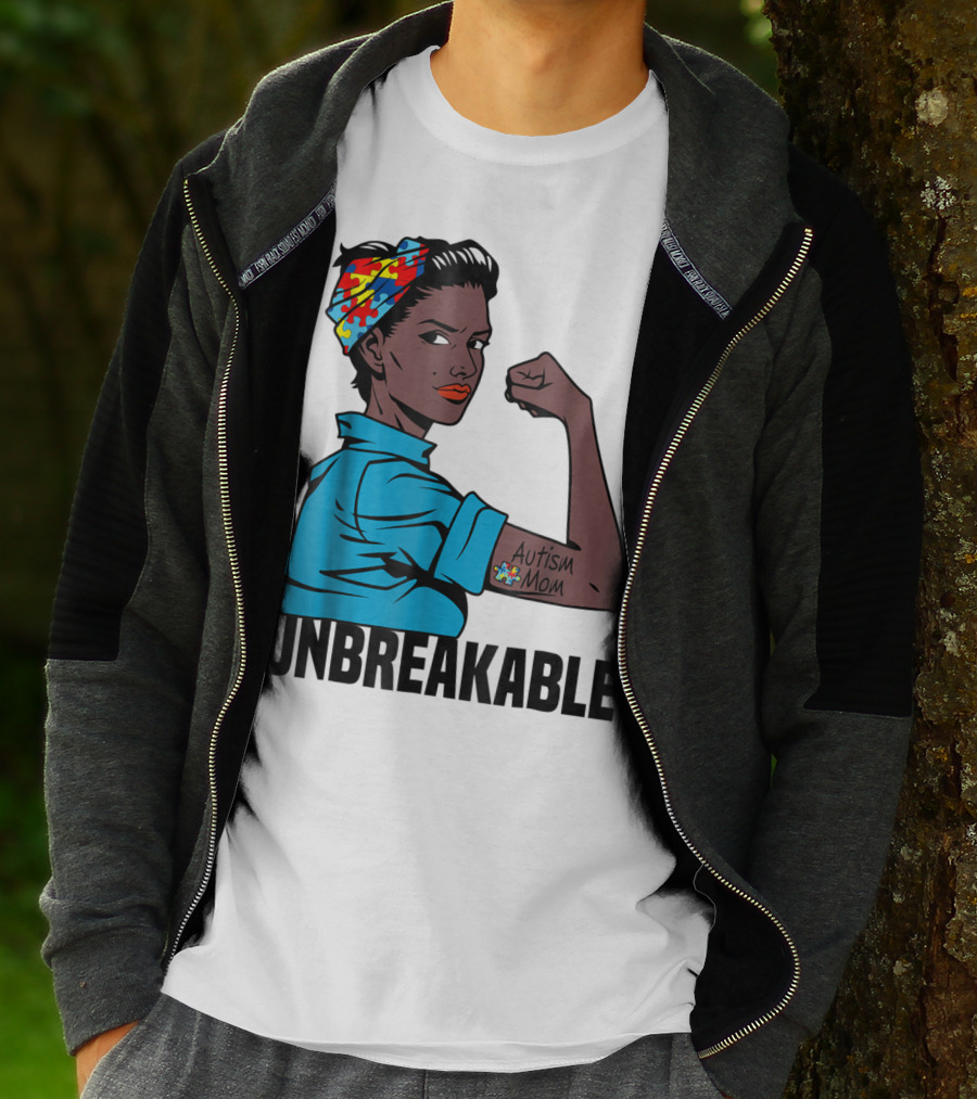Unbreakable Autism Mom Awareness T-Shirt