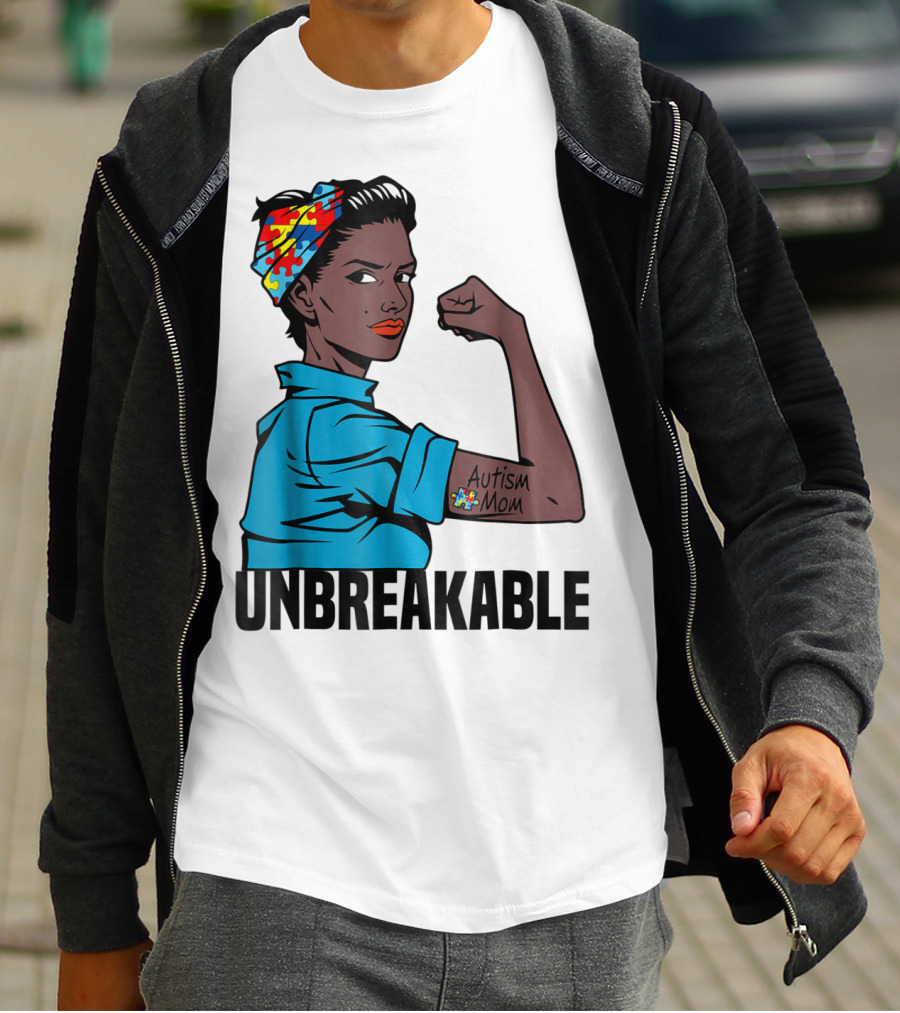 Unbreakable Autism Mom Awareness T-Shirt