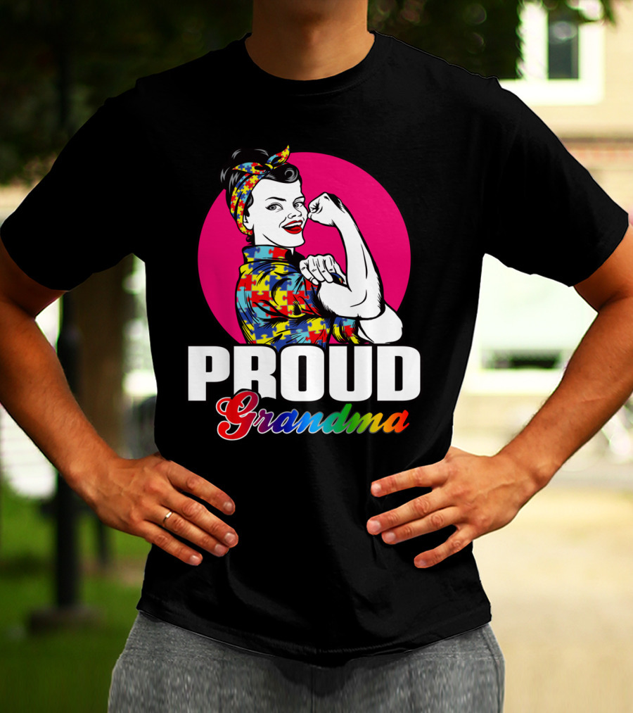 Proud Grandma Unbreakable Autism Awareness T-Shirt