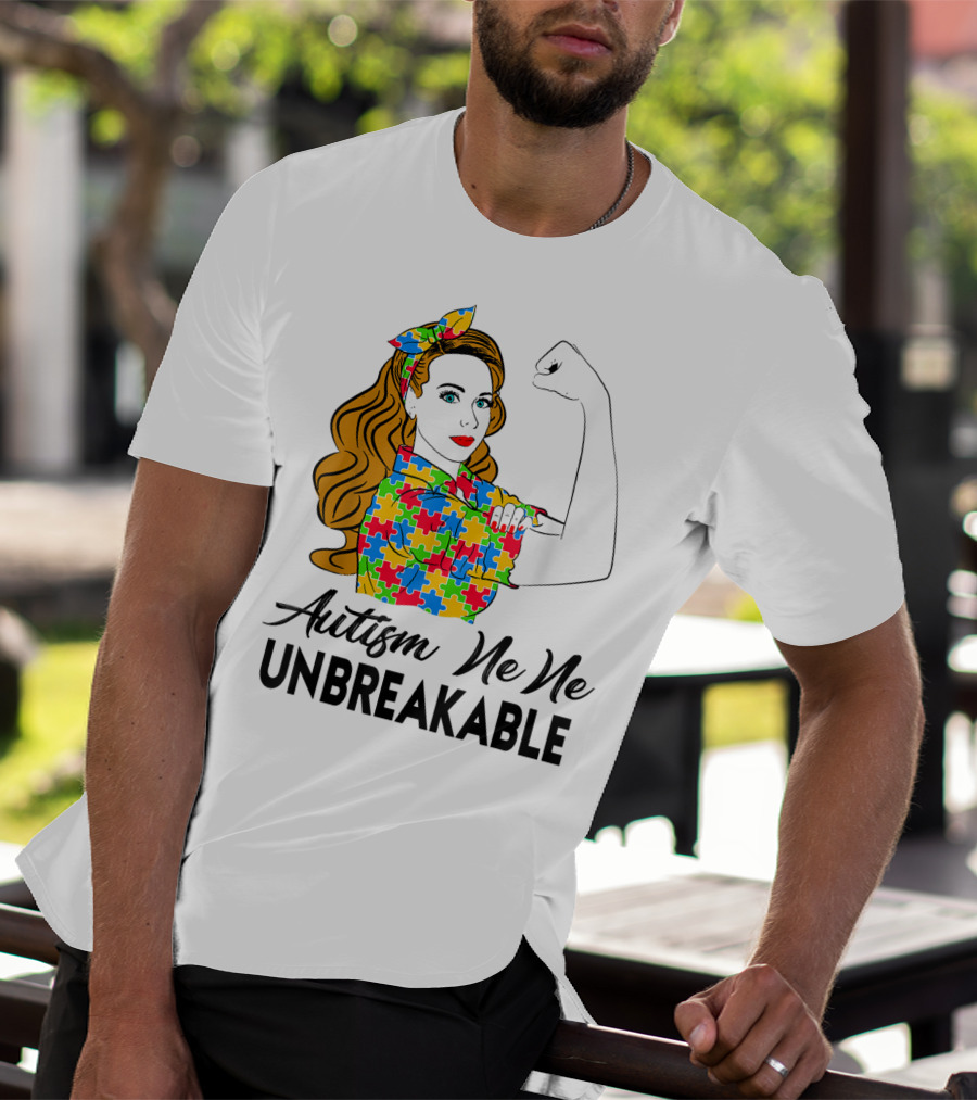 Autism Ne Ne Unbreakable Puzzle Piece Awareness T-Shirt