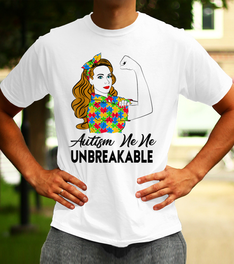 Autism Ne Ne Unbreakable Puzzle Piece Awareness T-Shirt