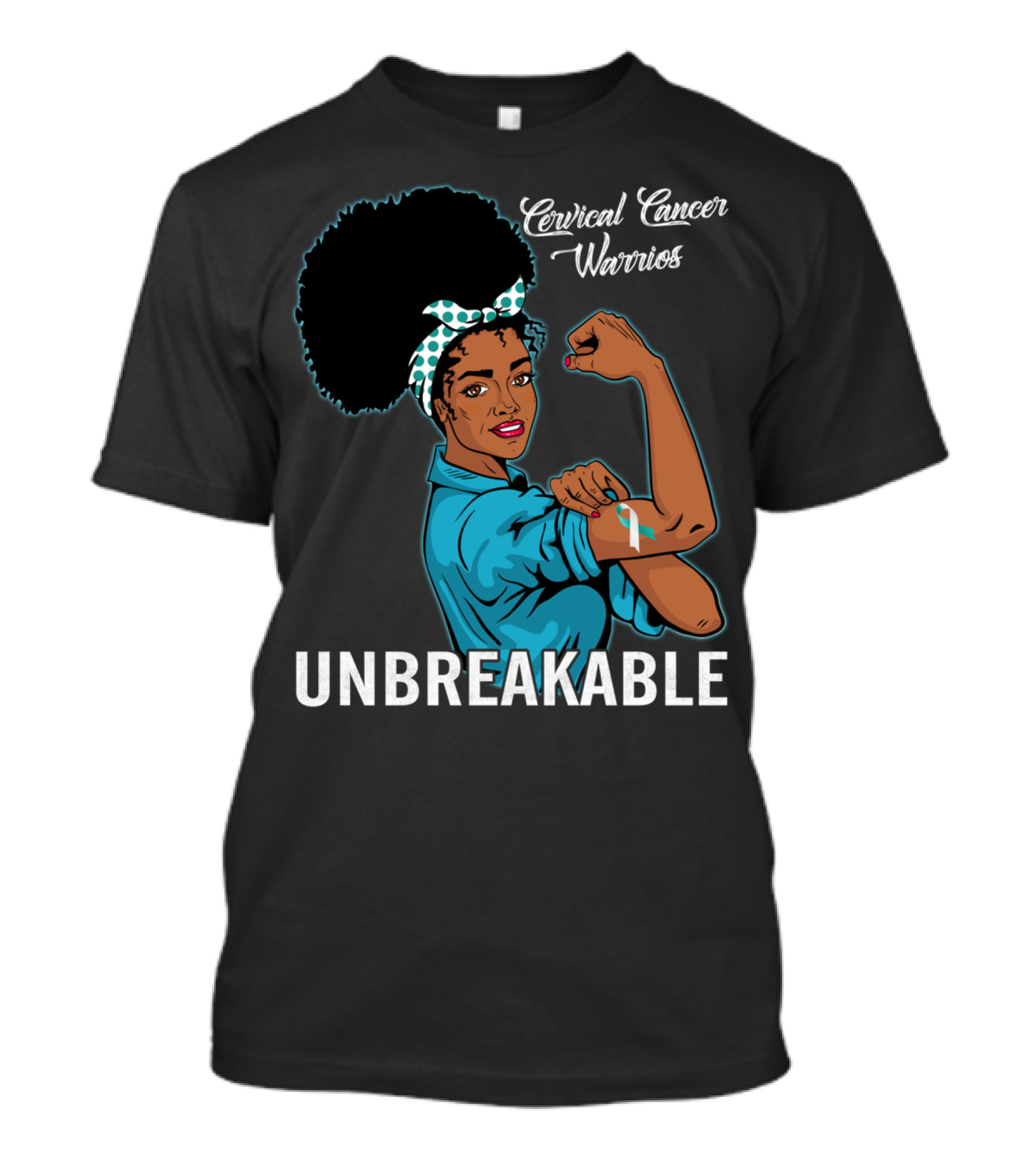 Unbreakable Black Women Cervical Cancer Warriors T-Shirt