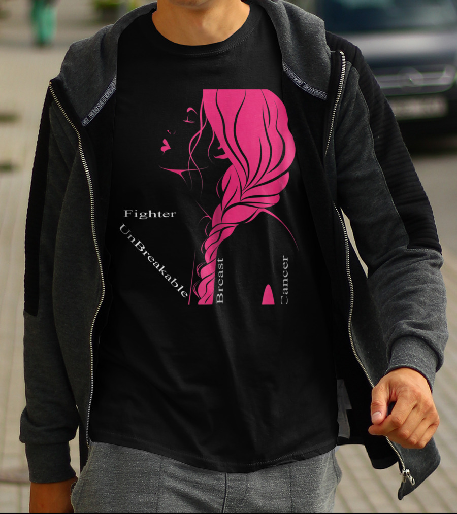 Breast Cancer Fighter Unbreakable Warrior T-Shirt