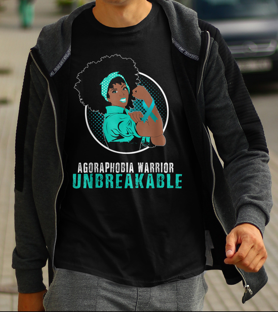 Agoraphobia Warrior Unbreakable Black Girl T-Shirt