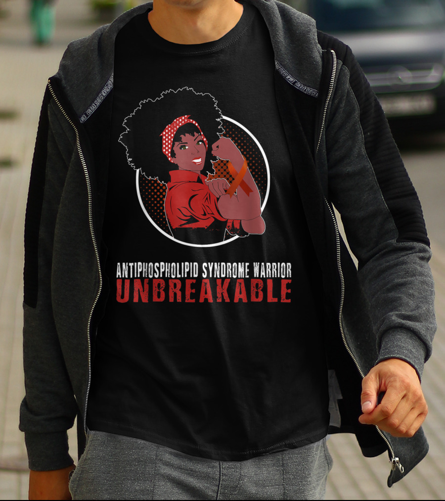 Antiphospholipid Syndrome Warrior Unbreakable Black Girl T-Shirt