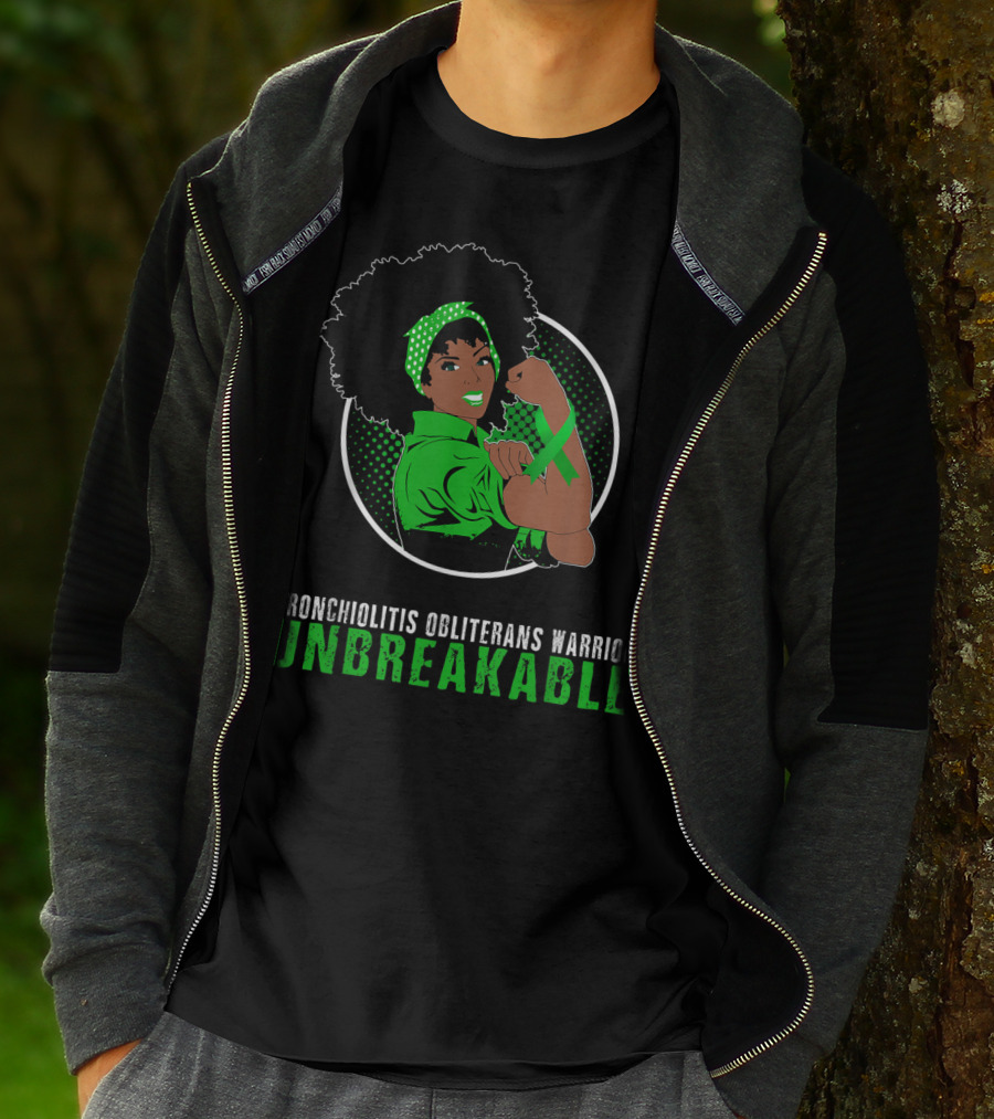 Unbreakable Black Girl Bronchiolitis Obliterans Warrior T-Shirt