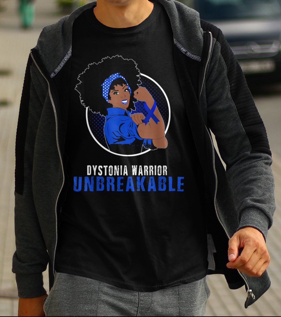 Dystonia Warrior Unbreakable Black Girl T-Shirt