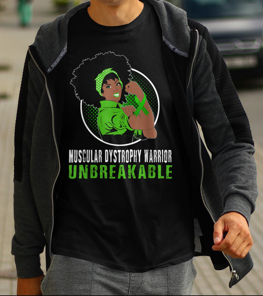 Muscular Dystrophy Warrior Unbreakable Black Girl T-Shirt
