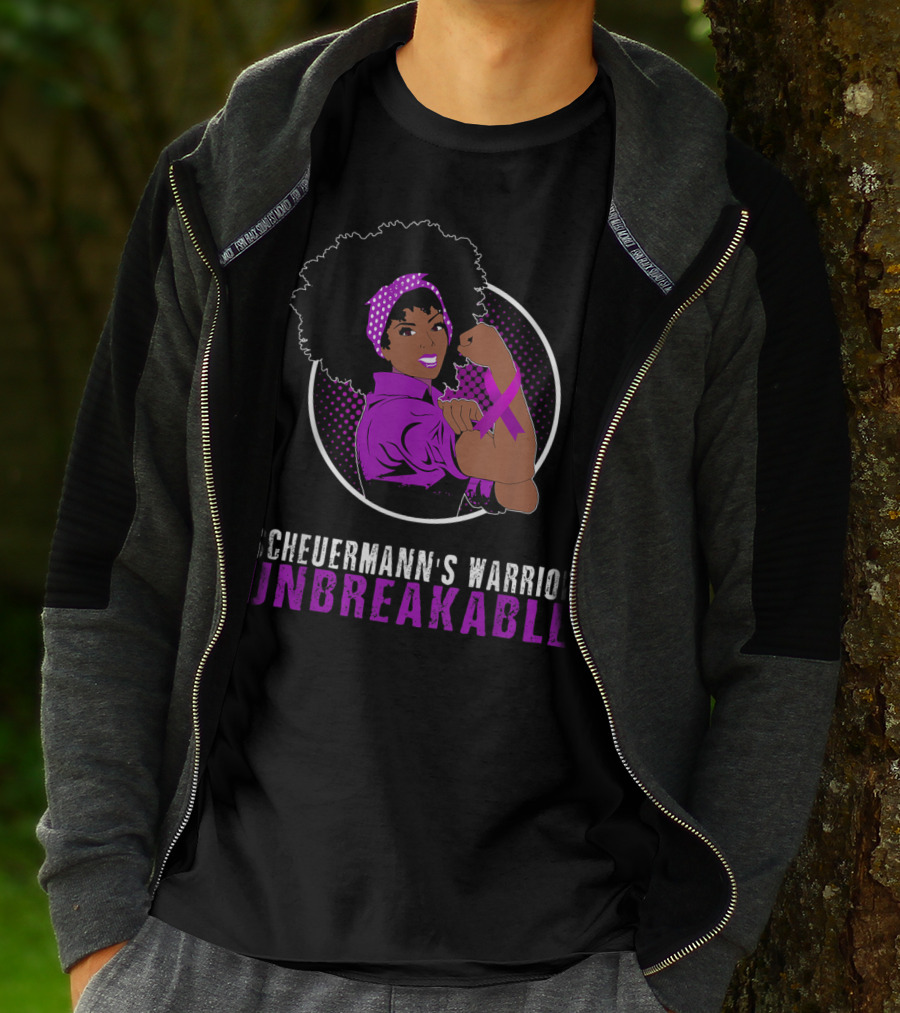 Scheuermann's Warrior Unbreakable Black Girl Empowerment T-Shirt