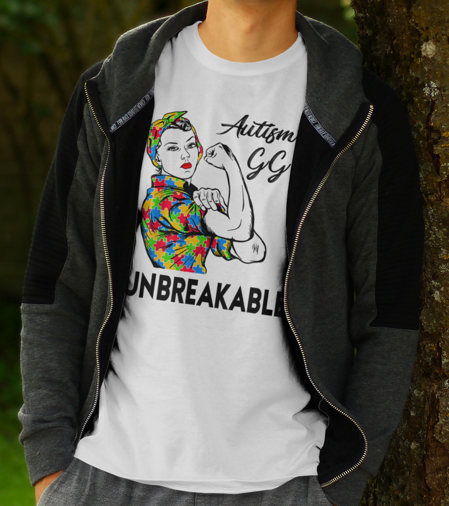 Autism Gg Unbreakable Autism Awareness Iconic Empowerment T-Shirt