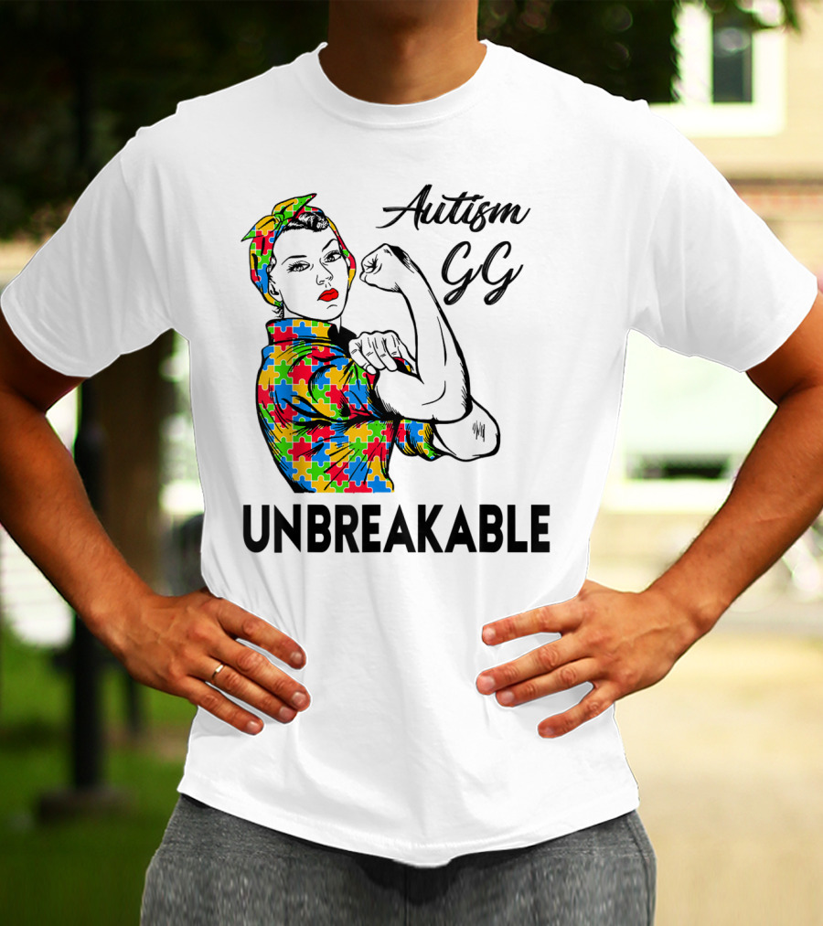 Autism Gg Unbreakable Autism Awareness Iconic Empowerment T-Shirt