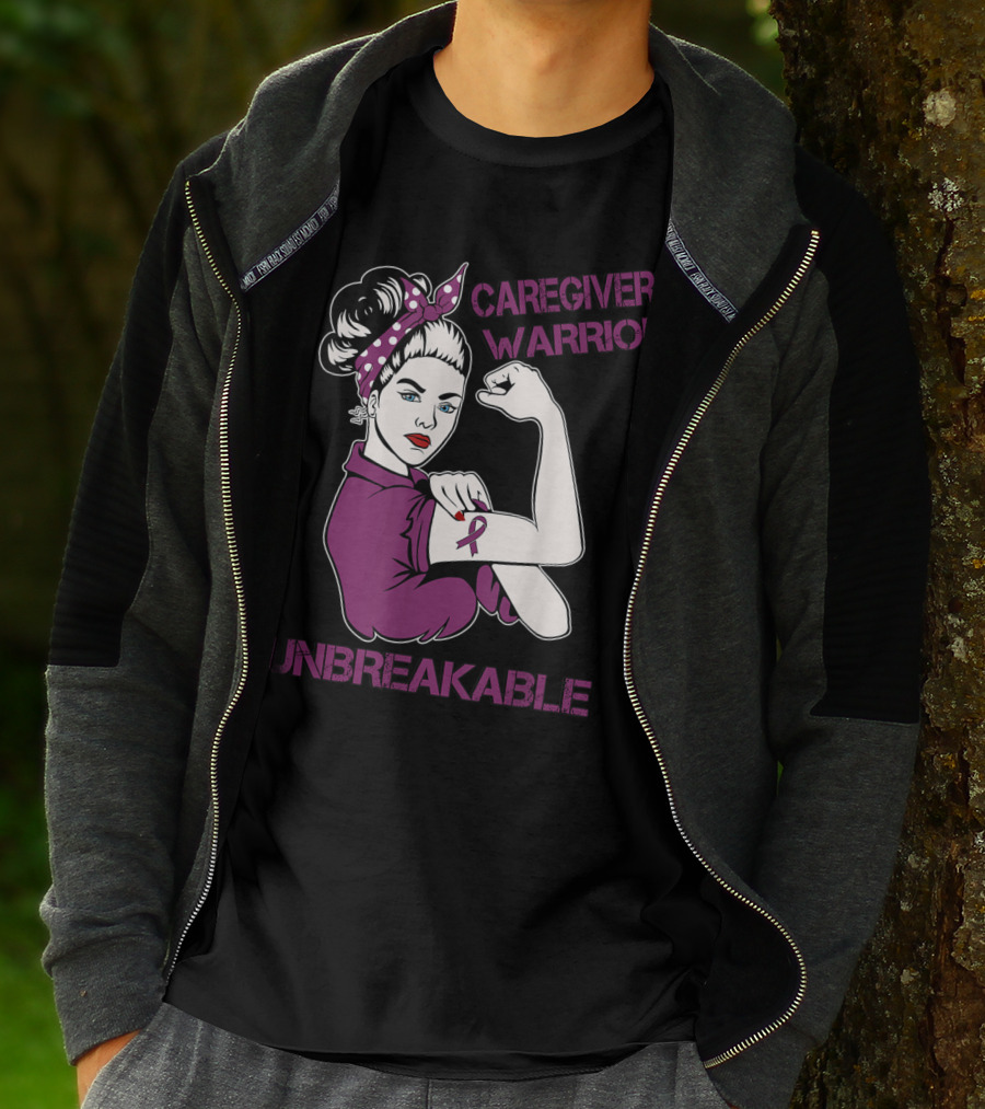 Caregivers Warrior Unbreakable Rosie The Riveter T-Shirt