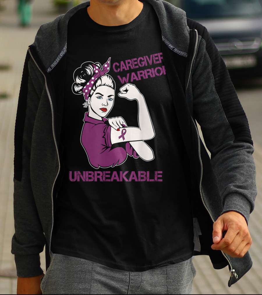 Caregivers Warrior Unbreakable Rosie The Riveter T-Shirt